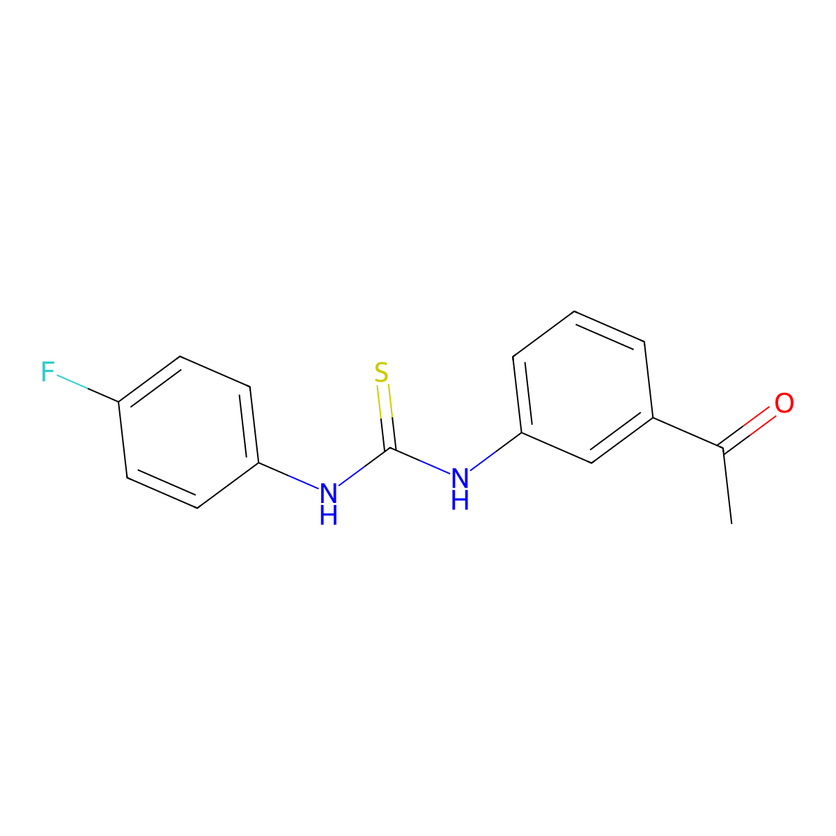 1-(3-Acetylphenyl)-3-(4-fluorophenyl)thiourea molecular structure, CAS 314766-45-5
