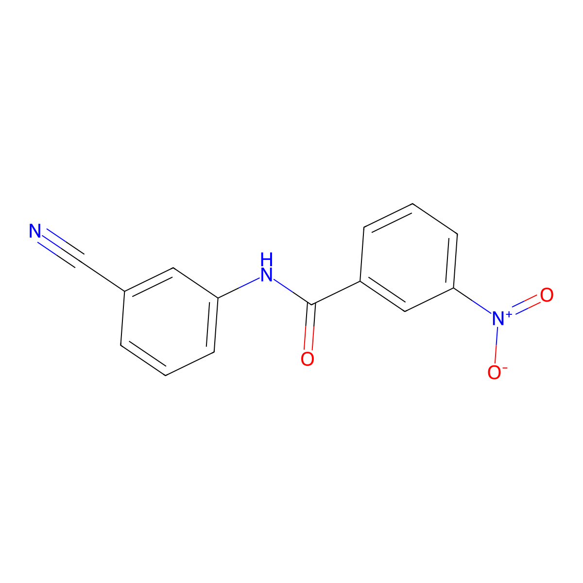 N-(3-cyanophenyl)-3-nitrobenzamide molecular structure, CAS 314766-61-5