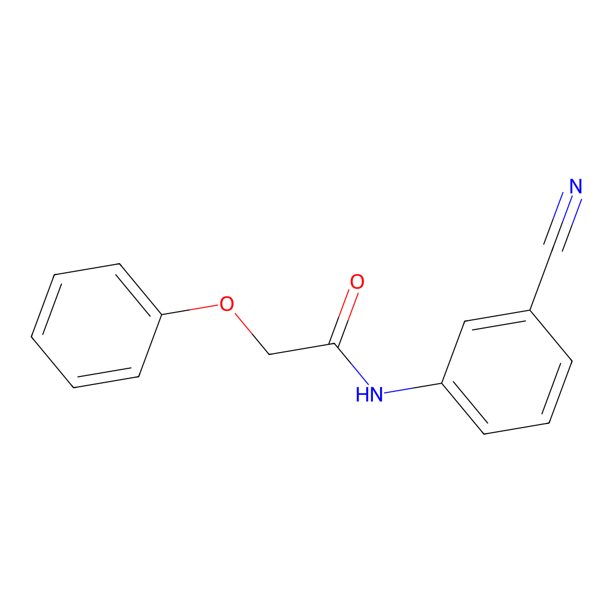 N-(3-cyanophenyl)-2-phenoxyacetamide molecular structure, CAS 314766-71-7
