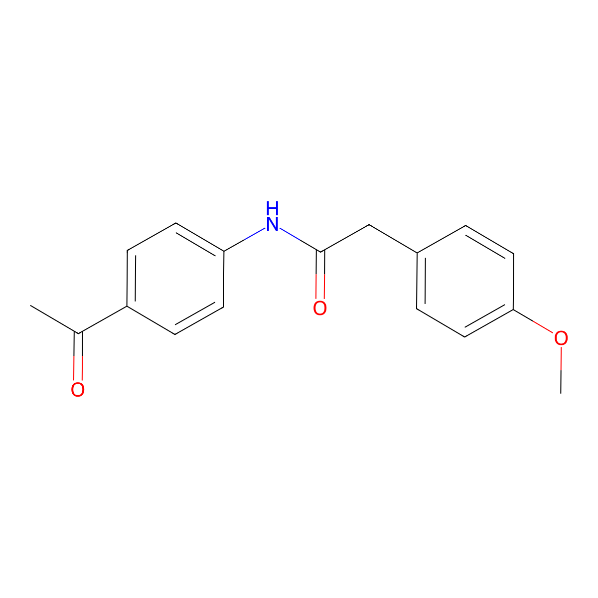 N-(4-acetylphenyl)-2-(4-methoxyphenyl)acetamide molecular structure, CAS 314766-89-7