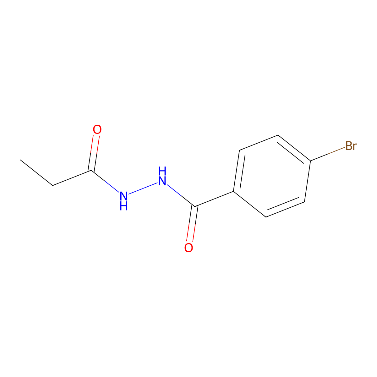 4-bromo-N'-propionylbenzohydrazide molecular structure, CAS 314767-03-8