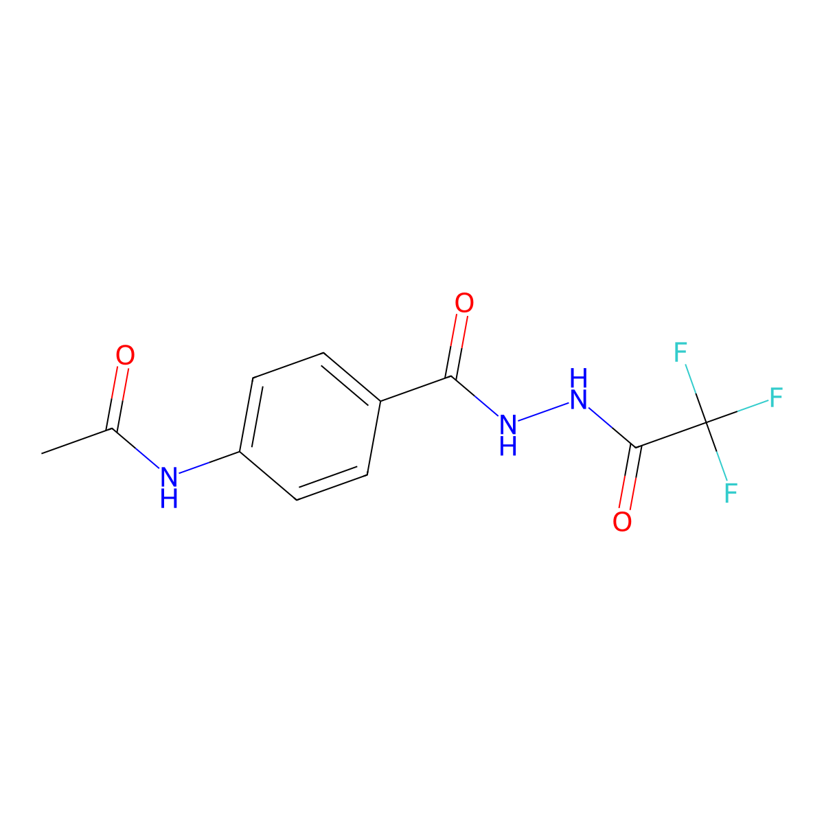N-(4-{[2-(trifluoroacetyl)hydrazino]carbonyl}phenyl)acetamide molecular structure, CAS 314767-09-4