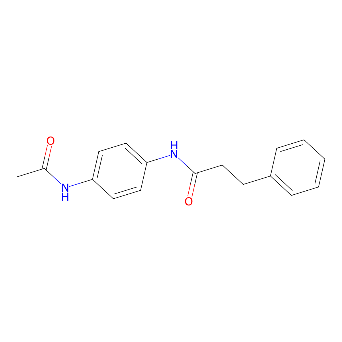 N-[4-(acetylamino)phenyl]-3-phenylpropanamide molecular structure, CAS 314767-13-0