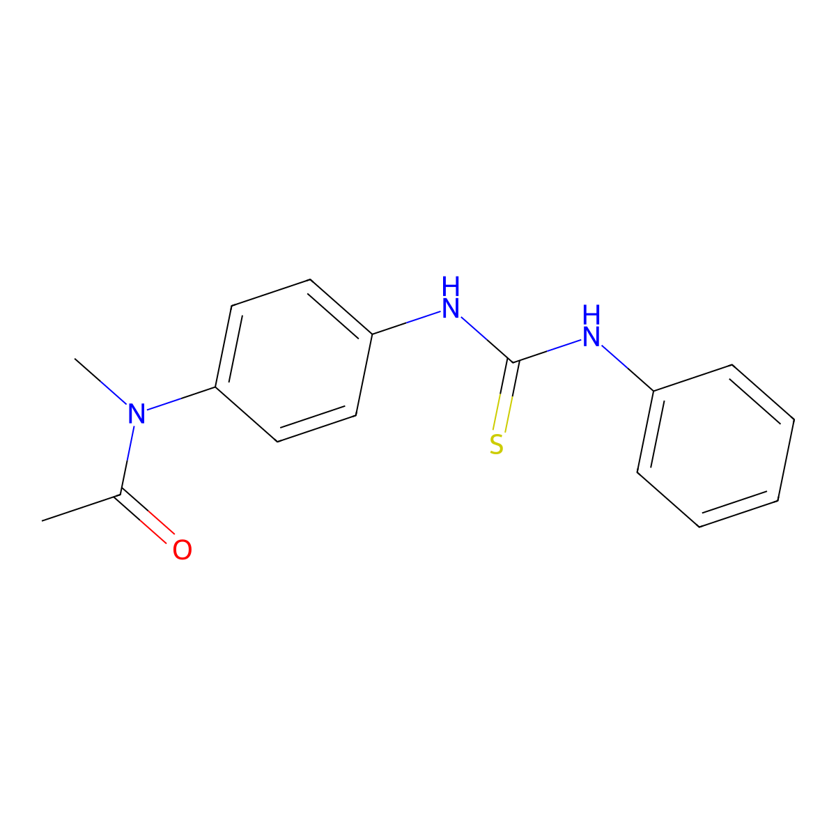 N-{4-[(anilinocarbonothioyl)amino]phenyl}-N-methylacetamide molecular structure, CAS 314767-31-2