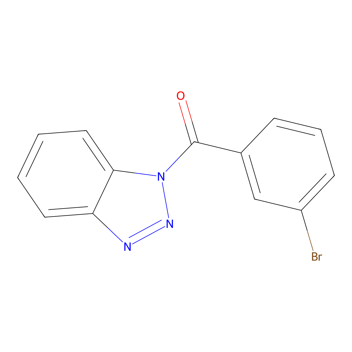 1H-benzotriazol-1-yl(3-bromophenyl)methanone molecular structure, CAS 314767-38-9