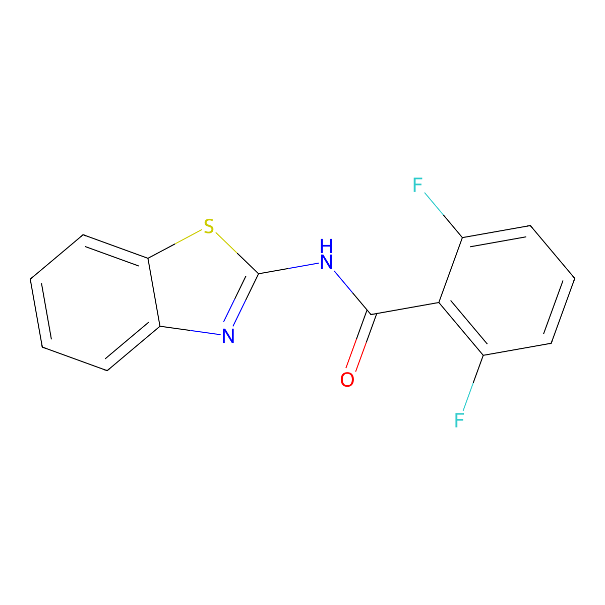 N-(1,3-benzothiazol-2-yl)-2,6-difluorobenzamide molecular structure, CAS 314767-41-4