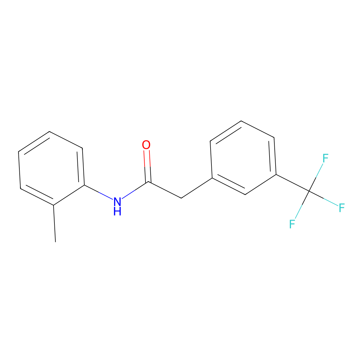 N-(2-methylphenyl)-2-[3-(trifluoromethyl)phenyl]acetamide molecular structure, CAS 314767-42-5