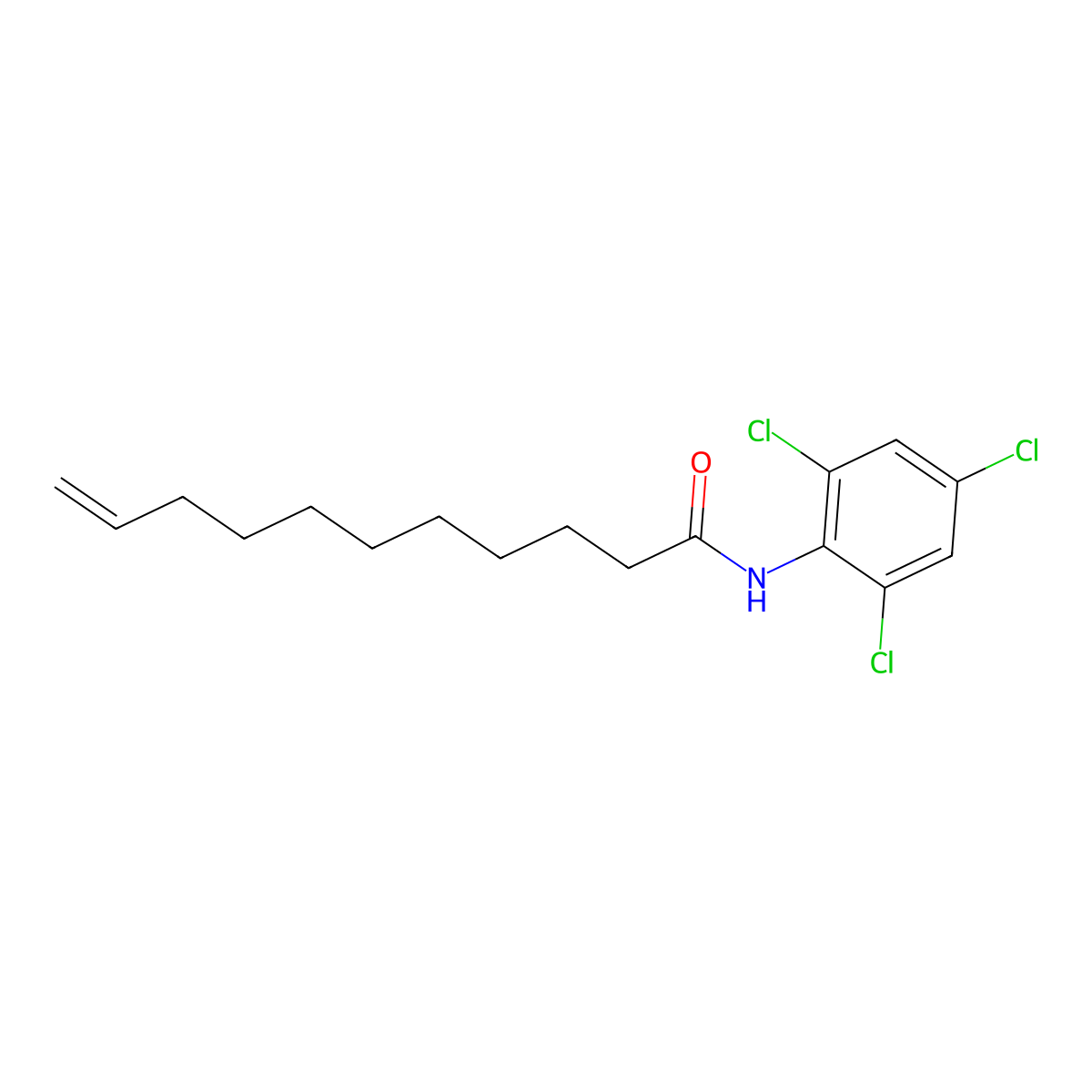 N-(2,4,6-trichlorophenyl)undec-10-enamide molecular structure, CAS 314767-45-8
