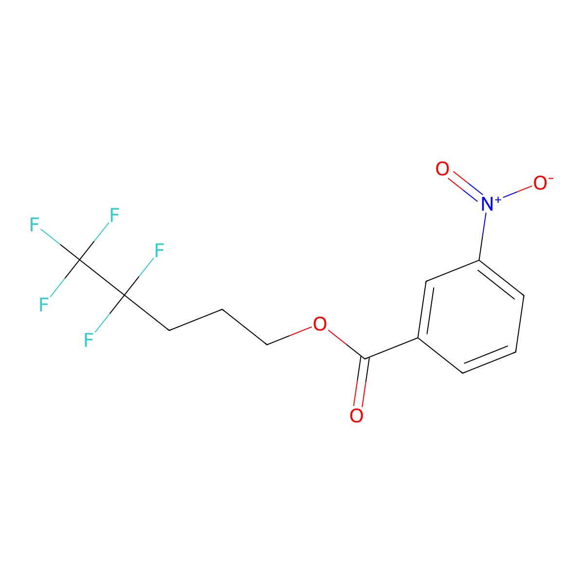 4,4,5,5,5-Pentafluoropentyl 3-nitrobenzoate molecular structure, CAS 314767-48-1