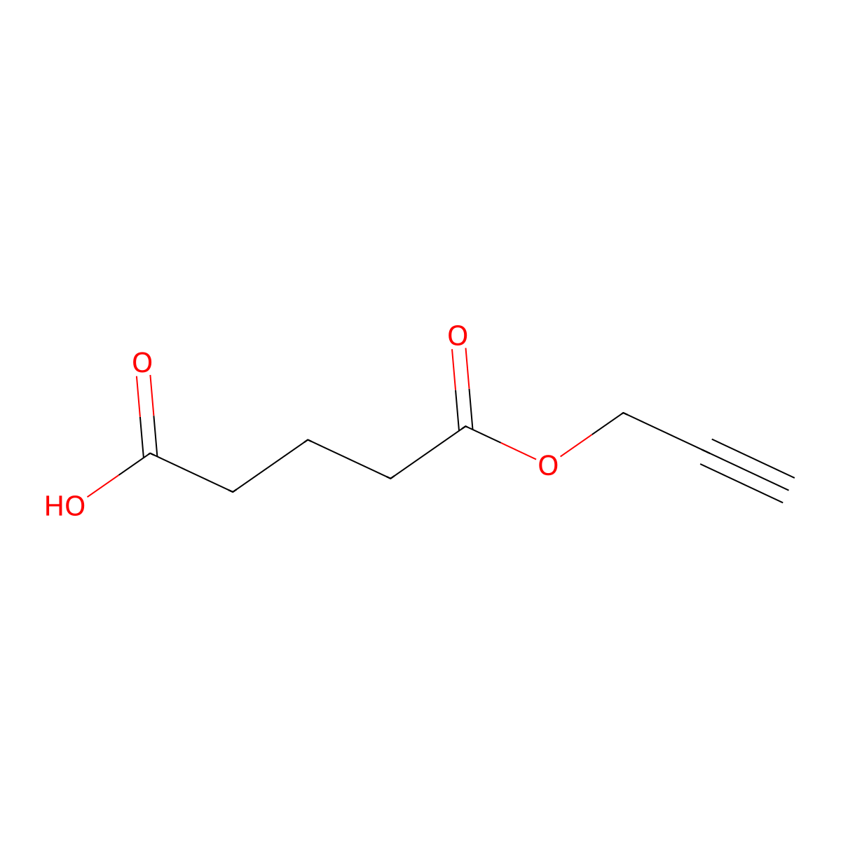 Pentanedioic acid monoprop-2-ynyl ester molecular structure, CAS 314767-51-6