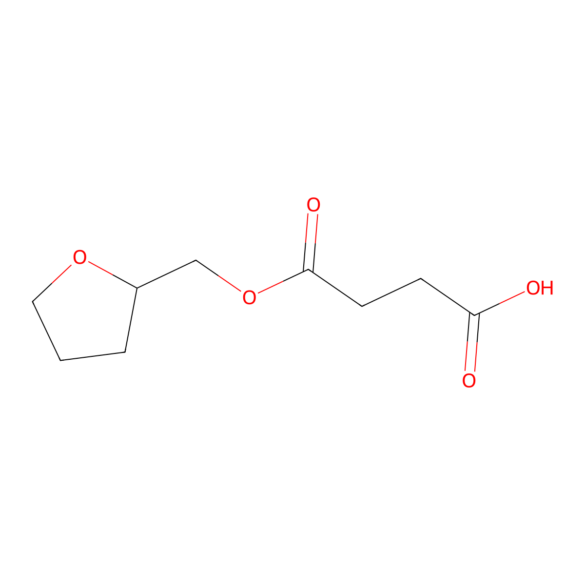 4-Oxo-4-(oxolan-2-ylmethoxy)butanoic acid molecular structure, CAS 314767-53-8