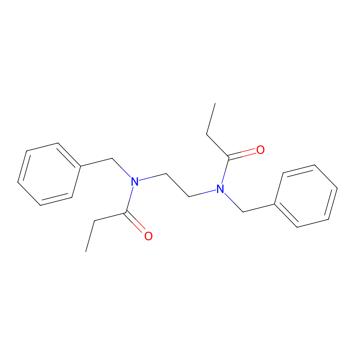 N-benzyl-N-[2-[benzyl(propanoyl)amino]ethyl]propanamide molecular structure, CAS 314767-62-9