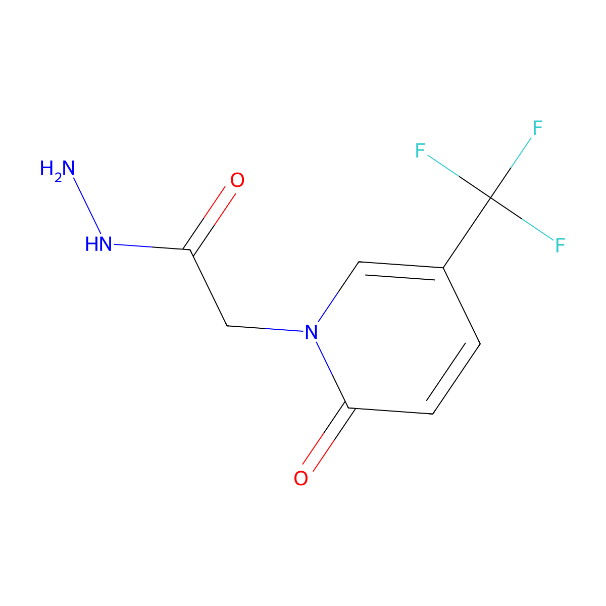 2-[2-Oxo-5-(trifluoromethyl)-1,2-dihydropyridin-1-yl]acetohydrazide molecular structure, CAS 314768-14-4