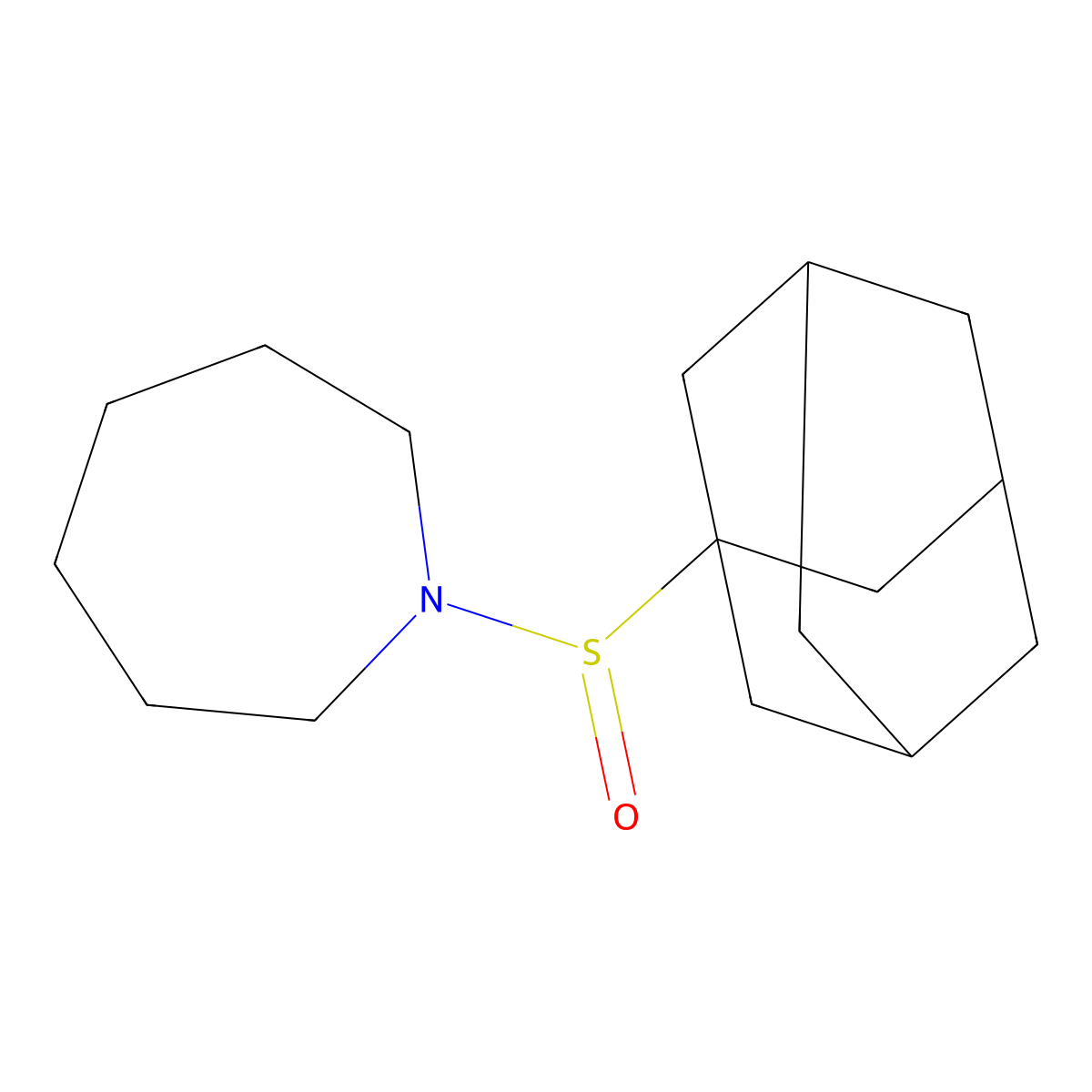 1-(Adamantane-1-sulfinyl)azepane molecular structure, CAS 314768-46-2