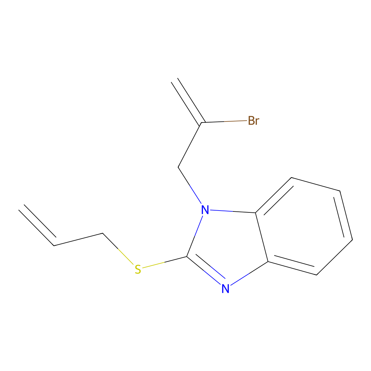 1-(2-Bromoprop-2-enyl)-2-prop-2-enylsulfanylbenzimidazole molecular structure, CAS 314769-75-0