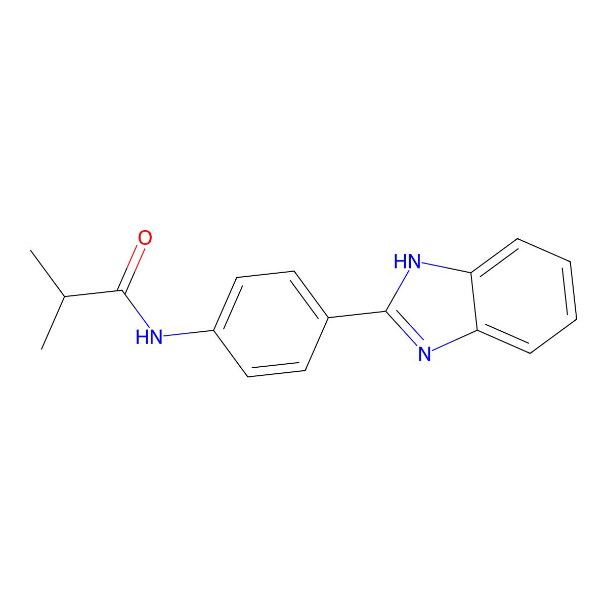 N-[4-(1H-1,3-benzodiazol-2-yl)phenyl]-2-methylpropanamide molecular structure, CAS 314769-81-8