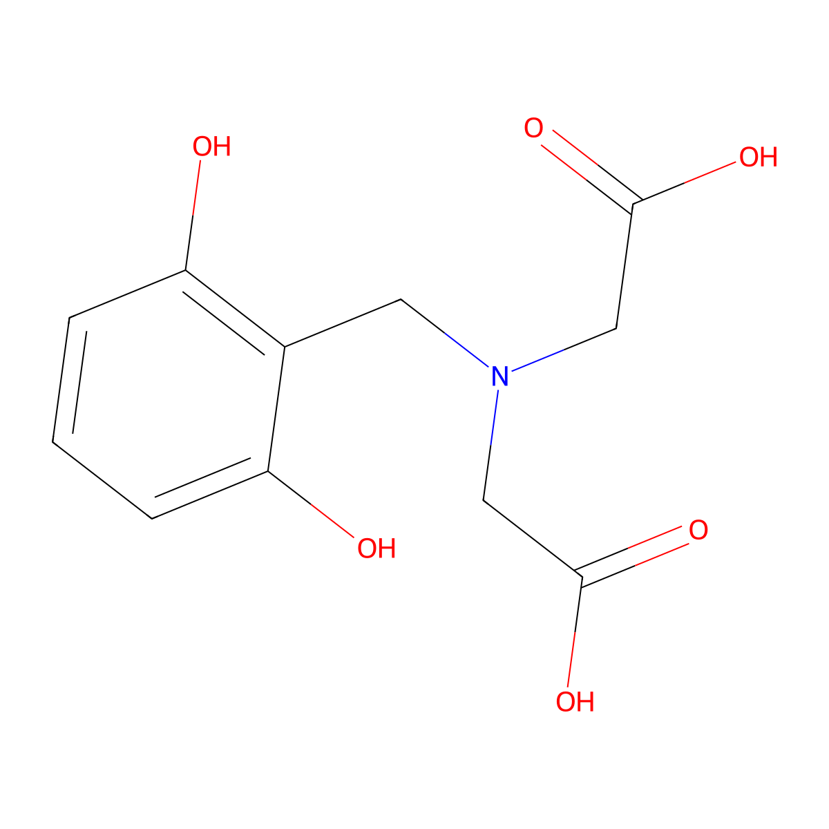 2,2'-[(2,6-Dihydroxybenzyl)imino]diacetic acid molecular structure, CAS 31477-07-3
