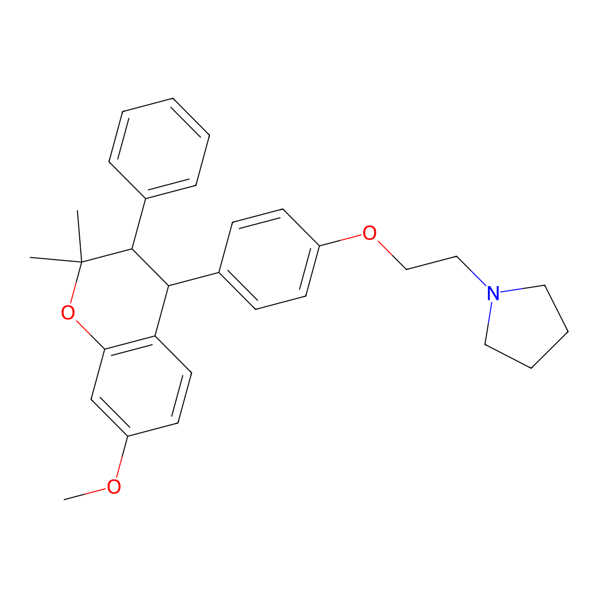 Ormeloxifene molecular structure, CAS 31477-60-8