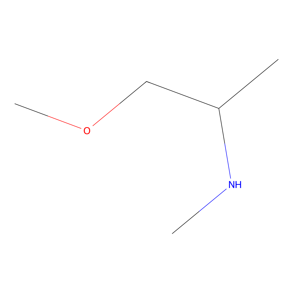 (1-Methoxypropan-2-yl)(methyl)amine molecular structure, CAS 314771-98-7