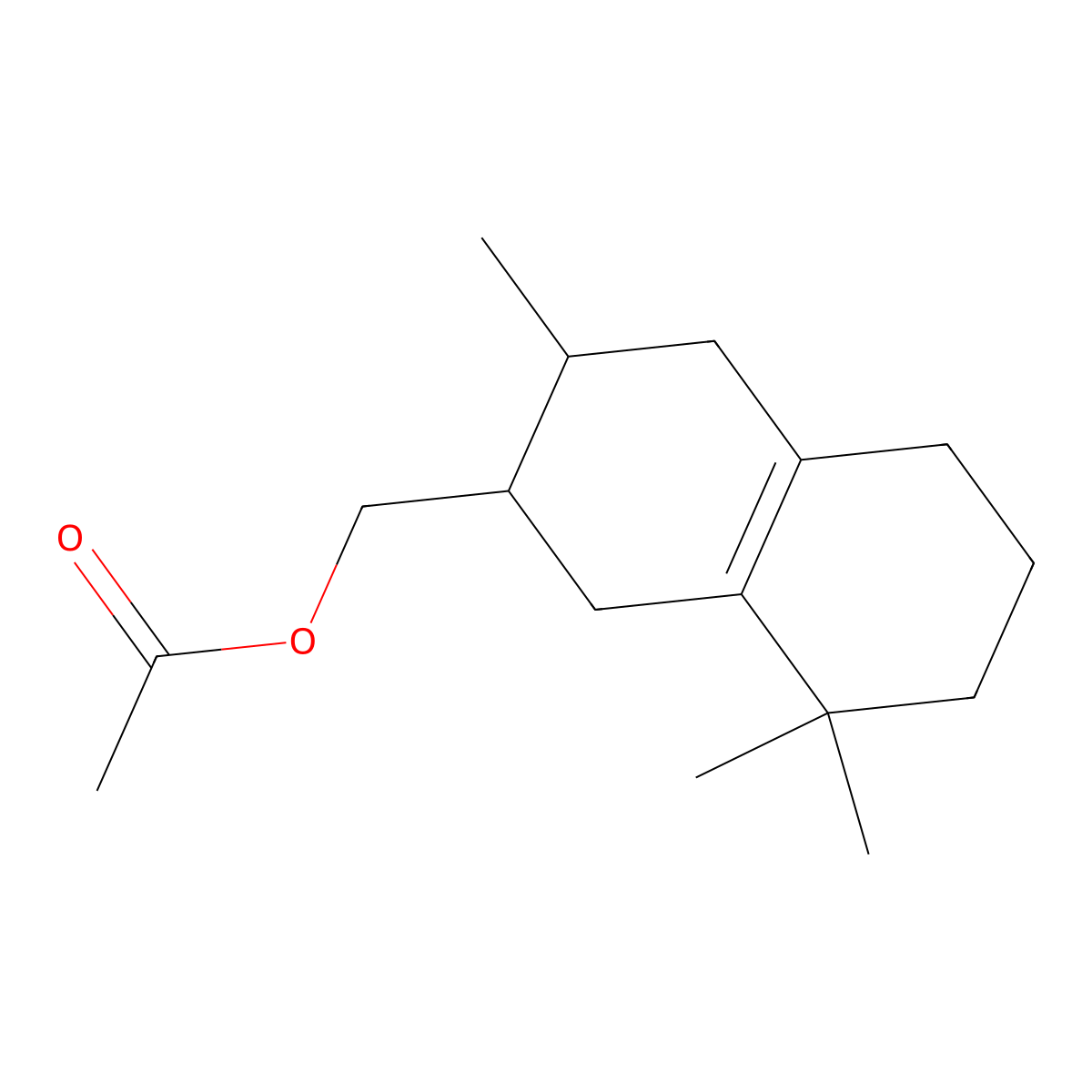 (3,8,8-Trimethyl-1,2,3,4,5,6,7,8-octahydronaphthalen-2-yl)methyl acetate molecular structure, CAS 314773-27-8