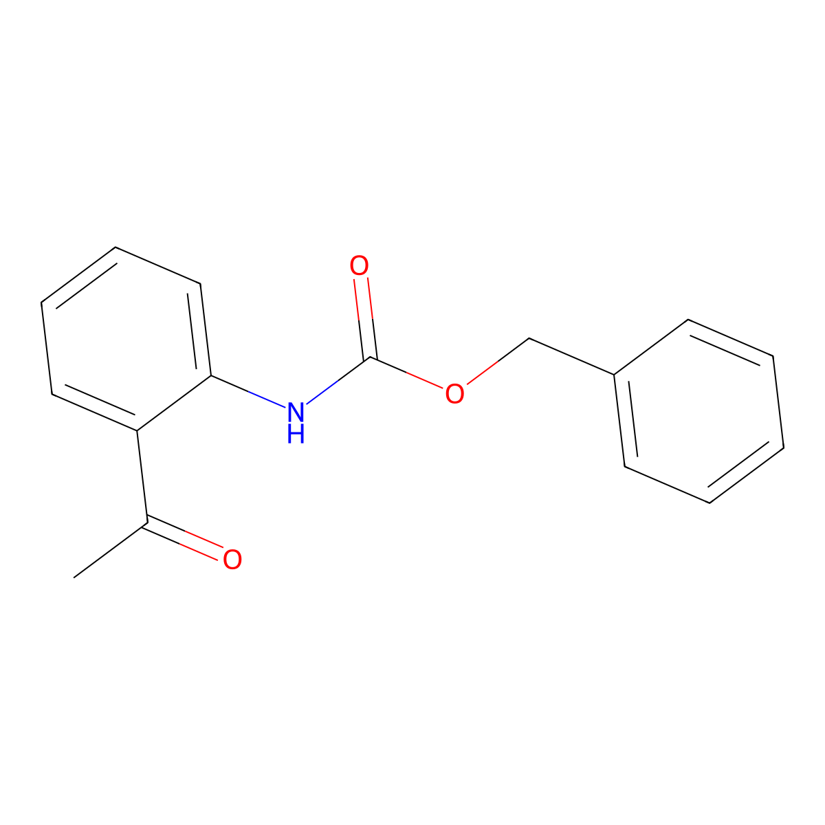Benzyl 2-acetylphenylcarbamate molecular structure, CAS 314773-75-6