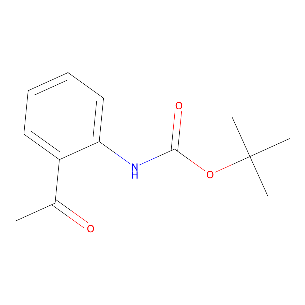 1,1-Dimethylethyl N-(2-acetylphenyl)carbamate molecular structure, CAS 314773-77-8