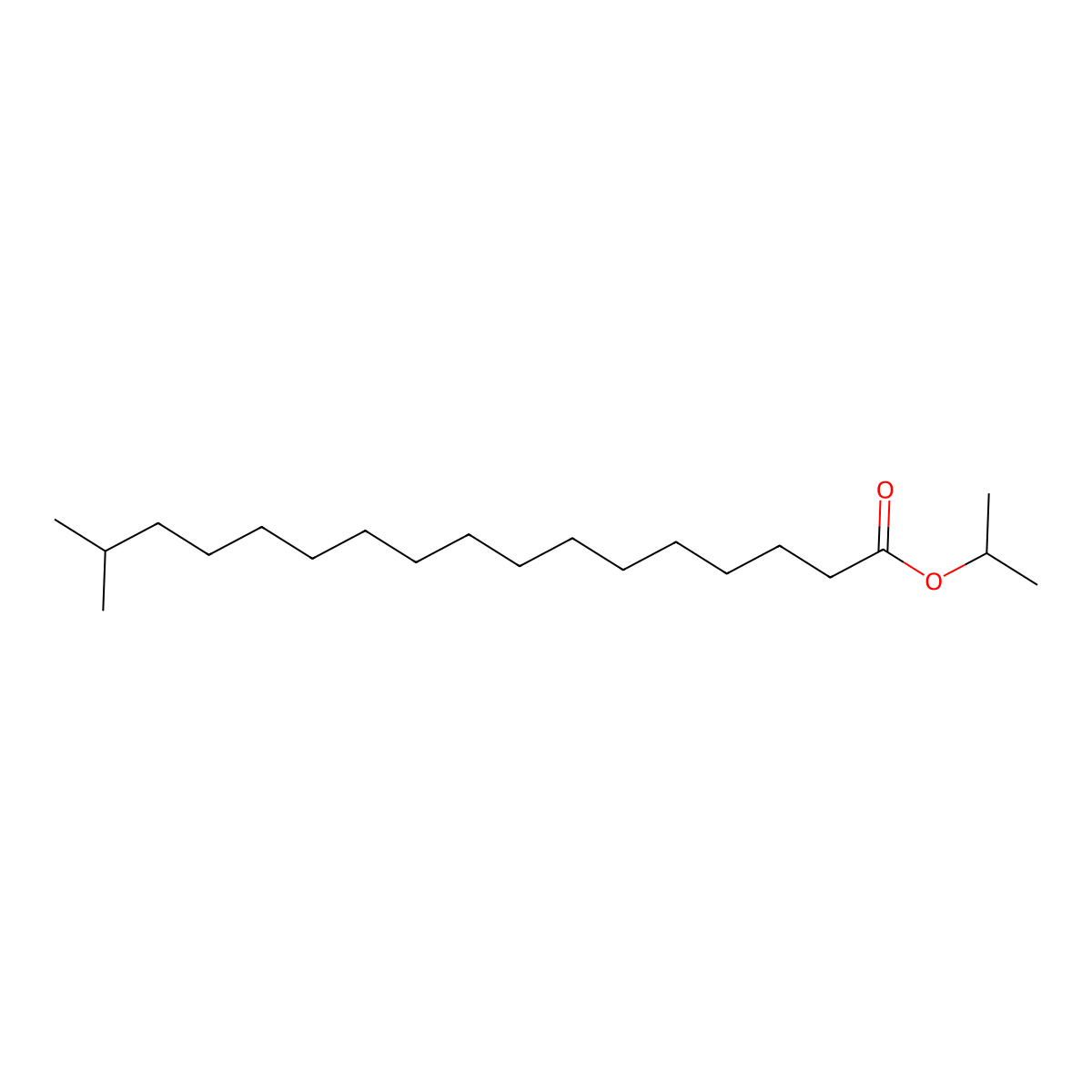 Isopropyl Isostearate molecular structure, CAS 31478-84-9