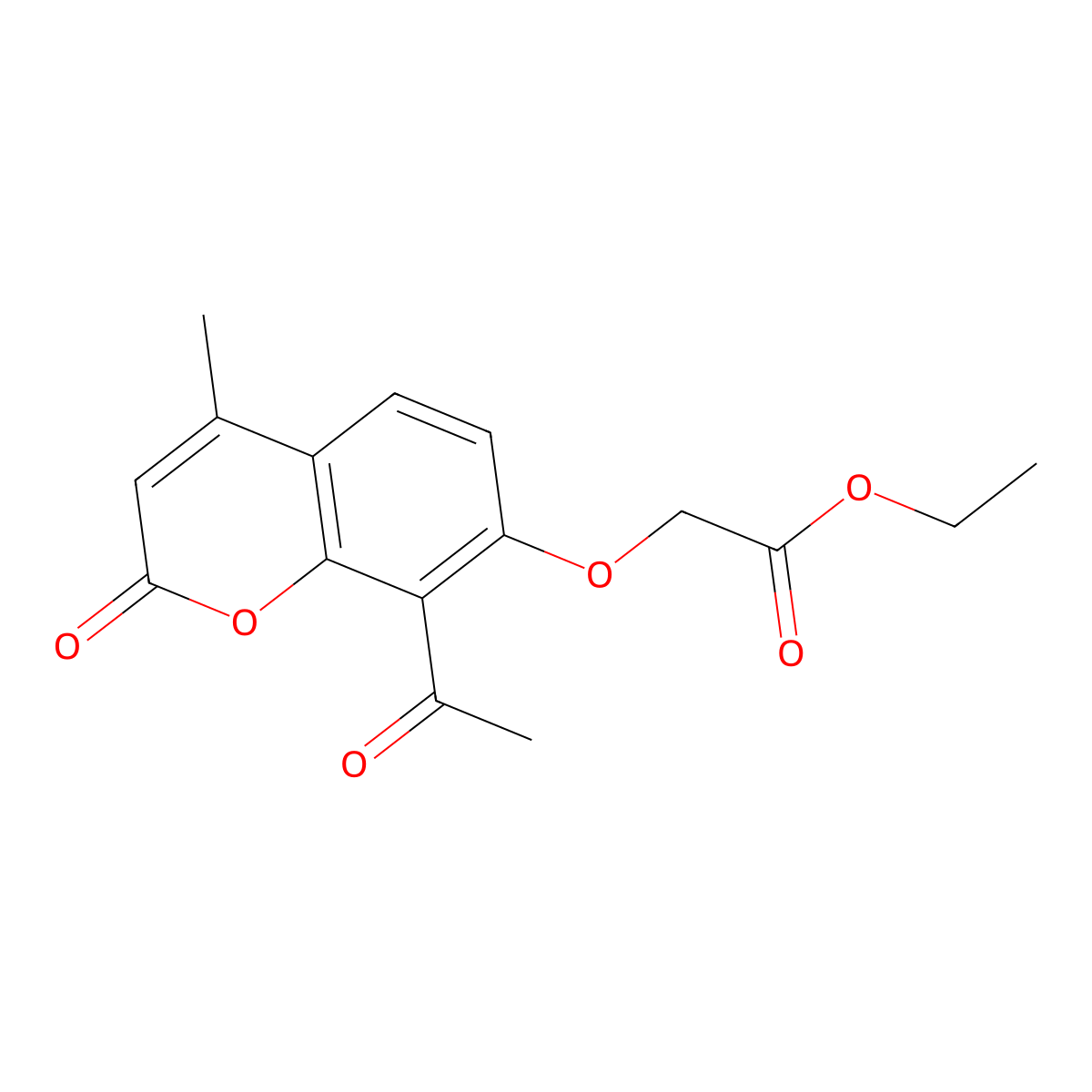 Ethyl 2-(8-acetyl-4-methyl-2-oxochromen-7-yl)oxyacetate molecular structure, CAS 31479-62-6