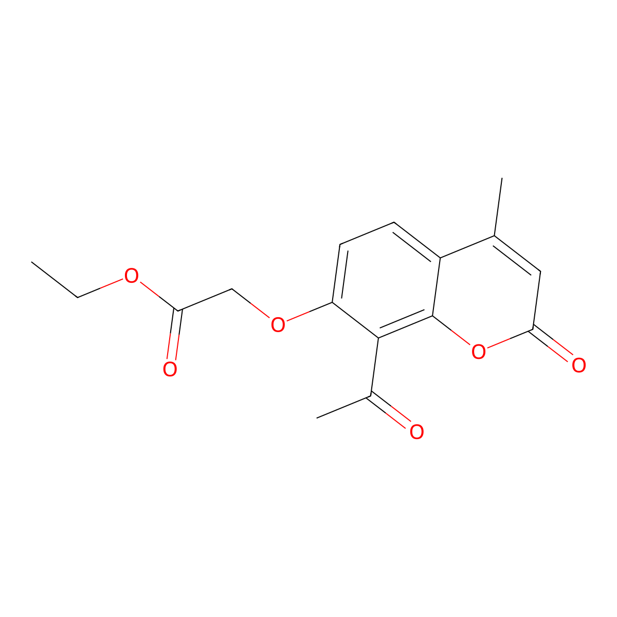 Ethyl 2-(8-acetyl-4-methyl-2-oxochromen-7-yl)oxyacetate molecular structure, CAS 31479-62-6
