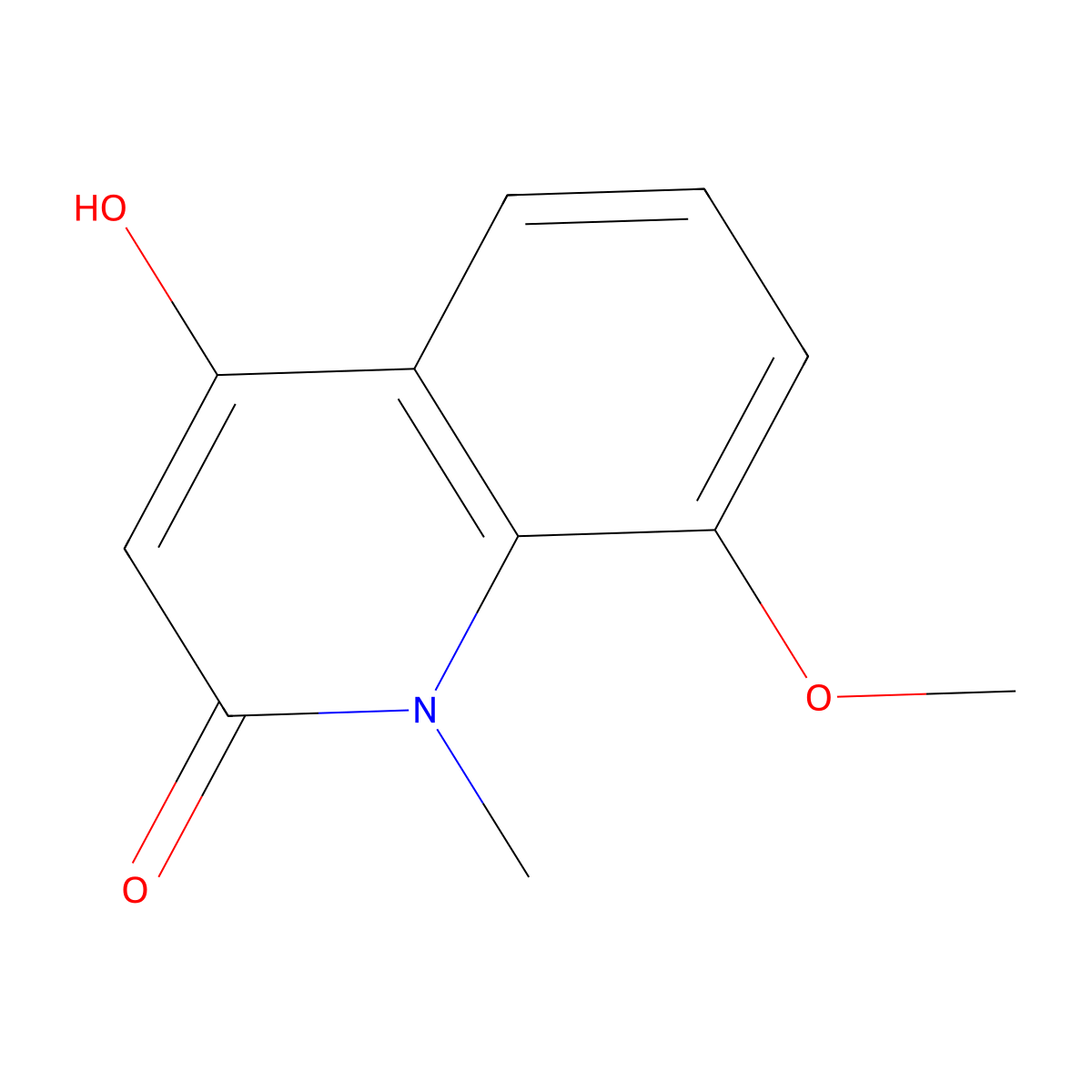 4-hydroxy-8-methoxy-1-methyl-2(1H)-quinolinone molecular structure, CAS 3148-27-4