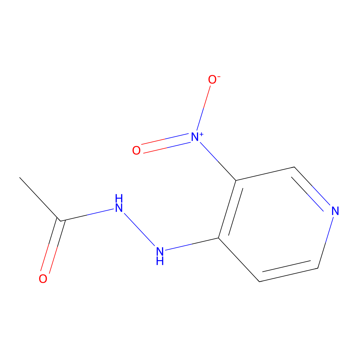 4-(2-Acetylhydrazino)-3-nitropyridine molecular structure, CAS 31481-85-3