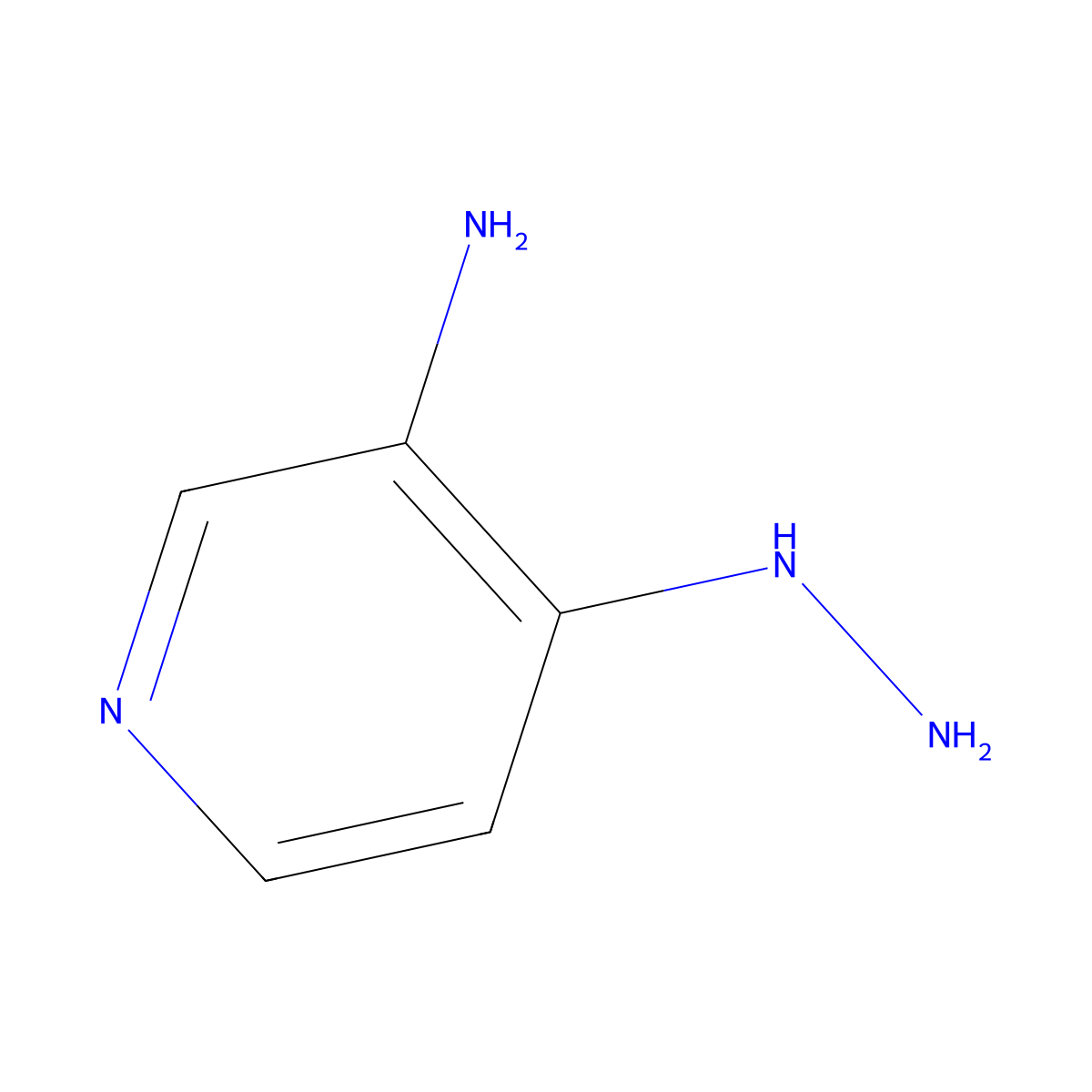 3-Pyridinamine, 4-hydrazinyl- molecular structure, CAS 31481-86-4