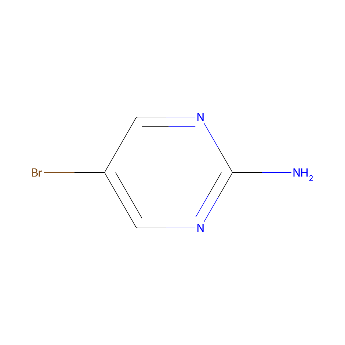2-Amino-5-bromopyrimidine molecular structure, CAS 31483-56-4