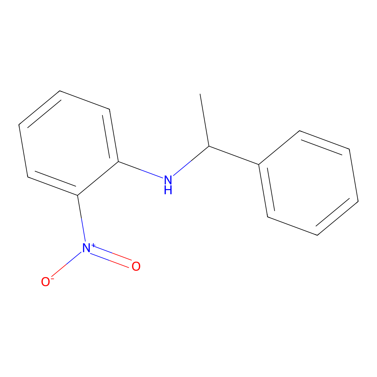 2-nitro-N-(1-phenylethyl)aniline molecular structure, CAS 31488-84-3