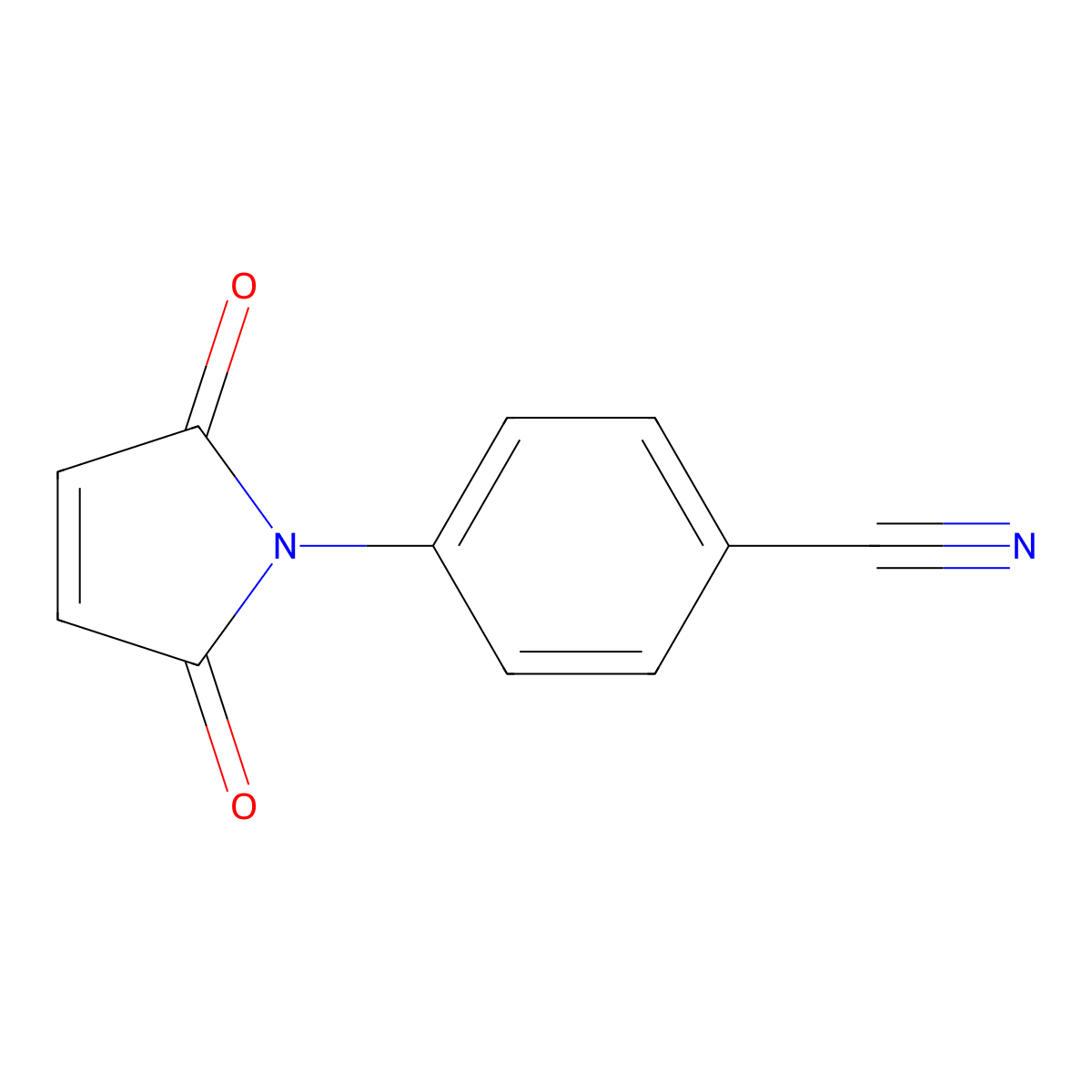 4-(2,5-dioxo-2,5-dihydro-1H-pyrrol-1-yl)benzonitrile molecular structure, CAS 31489-18-6