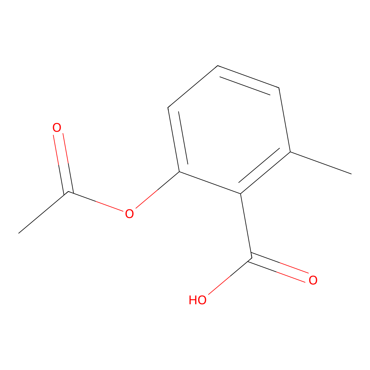 2-(Acetyloxy)-6-methylbenzoic acid molecular structure, CAS 31490-86-5