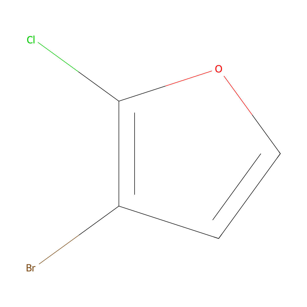 Furan, 3-bromo-2-chloro- molecular structure, CAS 31491-41-5