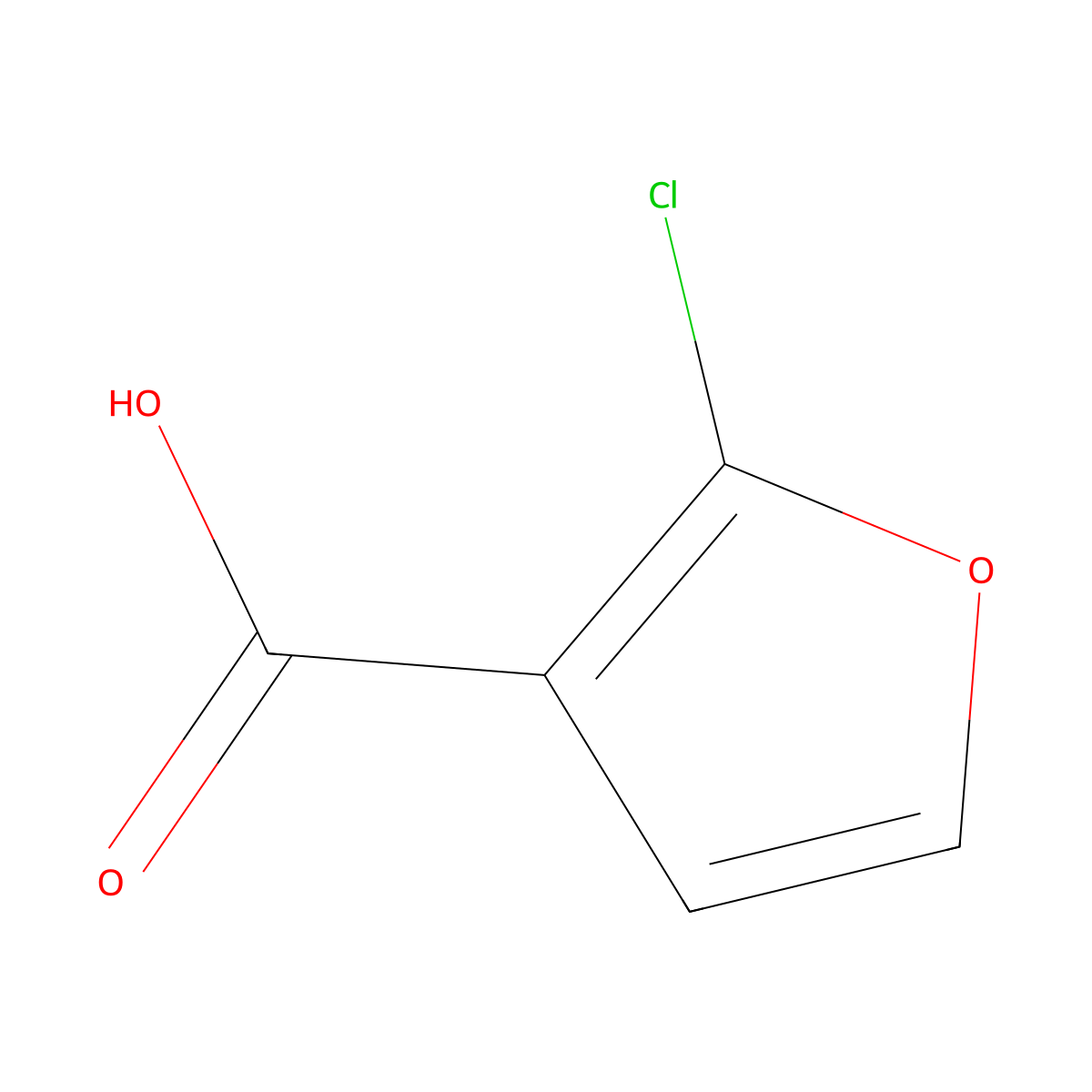 2-Chlorofuran-3-carboxylic acid molecular structure, CAS 31491-45-9