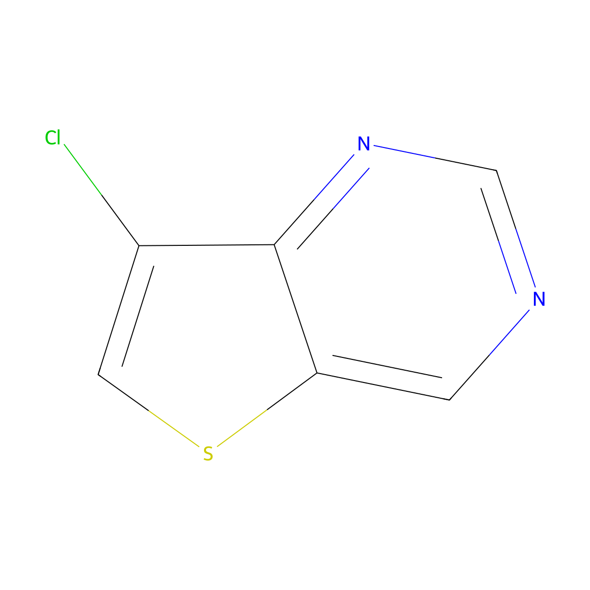 7-Chlorothieno[3,2-d]pyrimidine molecular structure, CAS 31492-65-6