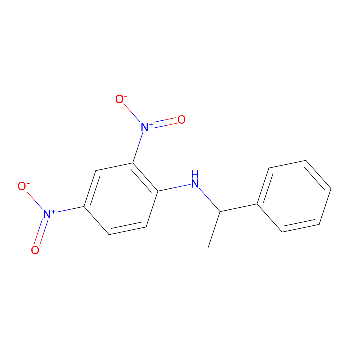 2,4-Dinitro-n-(1-phenylethyl)aniline molecular structure, CAS 31493-50-2