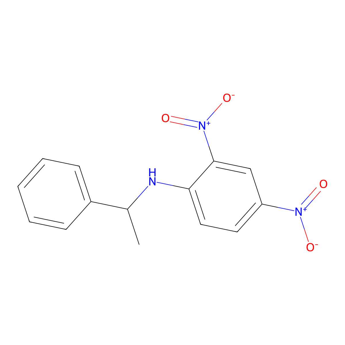 2,4-Dinitro-n-(1-phenylethyl)aniline molecular structure, CAS 31493-50-2