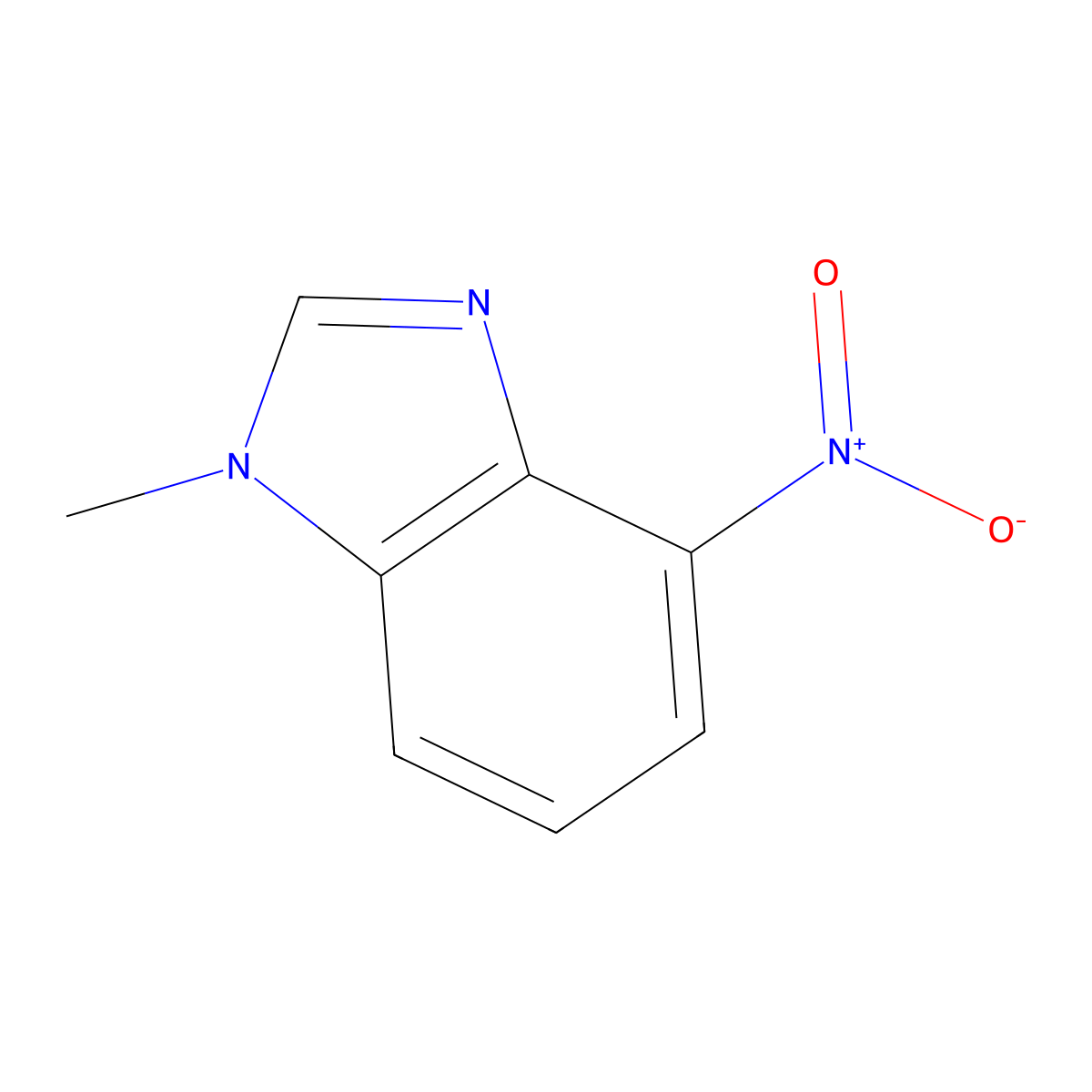 1-Methyl-4-nitro-1H-benzimidazole molecular structure, CAS 31493-66-0