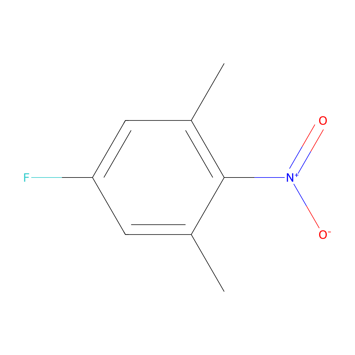 5-Fluoro-1,3-dimethyl-2-nitrobenzene molecular structure, CAS 315-12-8