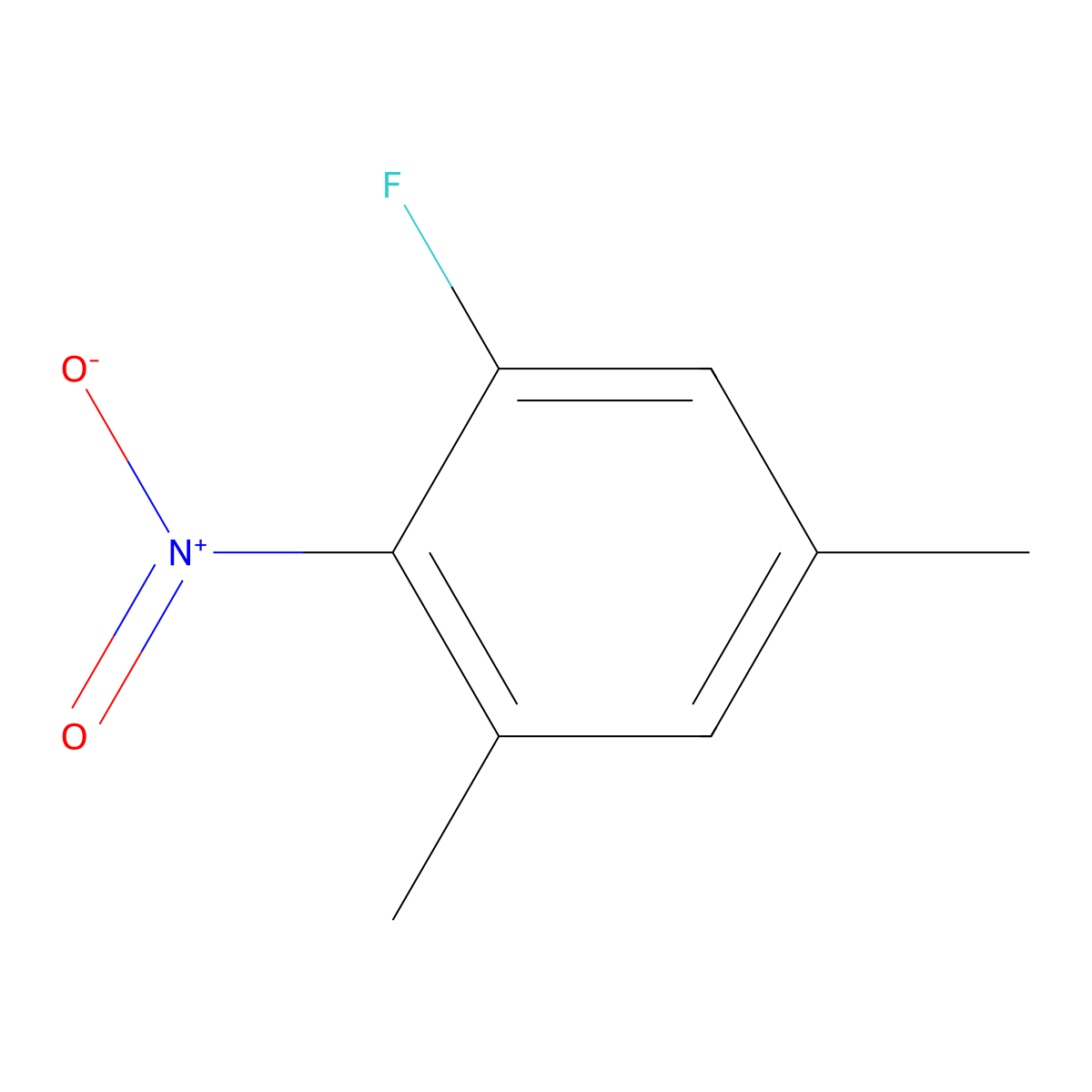 1-Fluoro-3,5-dimethyl-2-nitrobenzene molecular structure, CAS 315-13-9