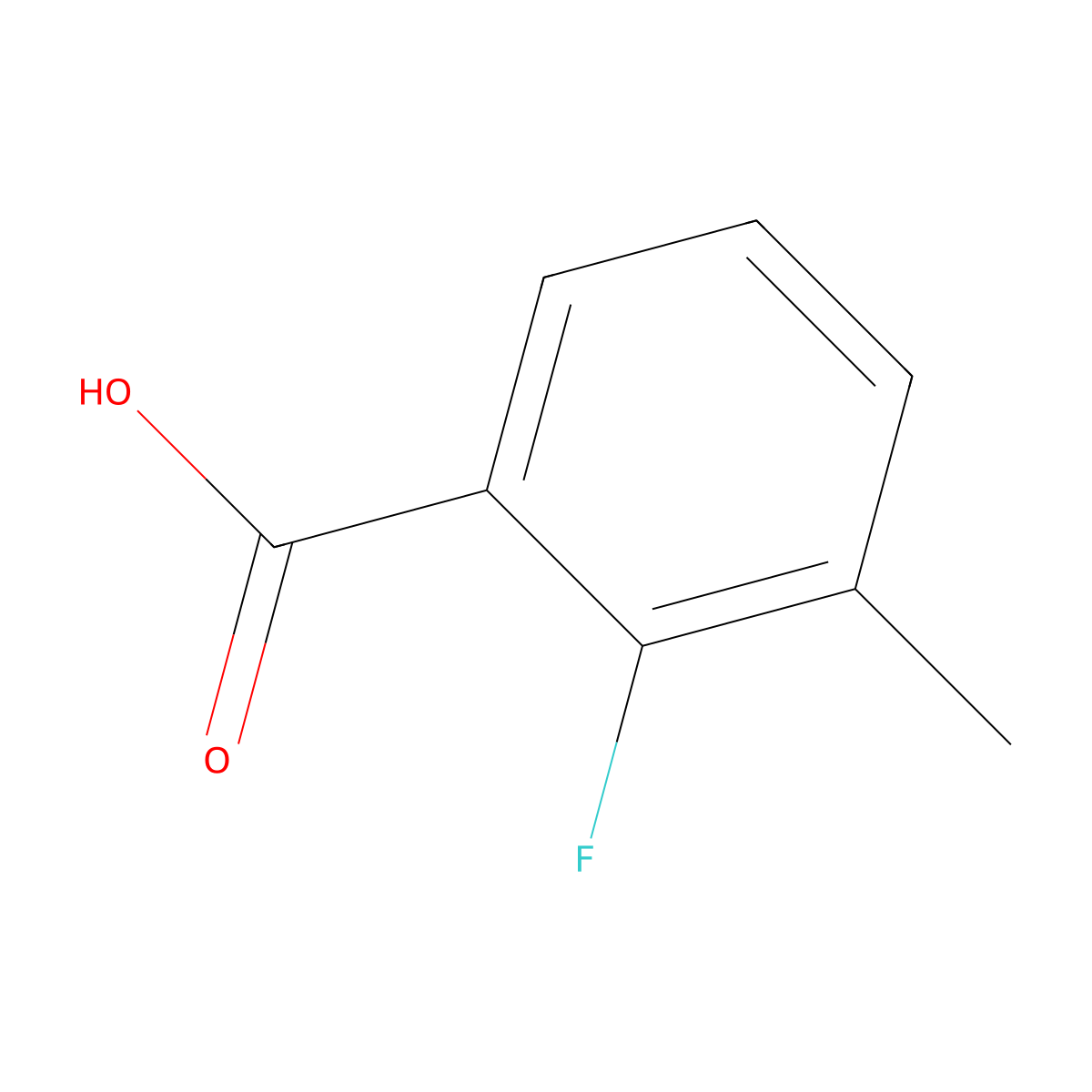 2-Fluoro-3-methylbenzoic acid molecular structure, CAS 315-31-1