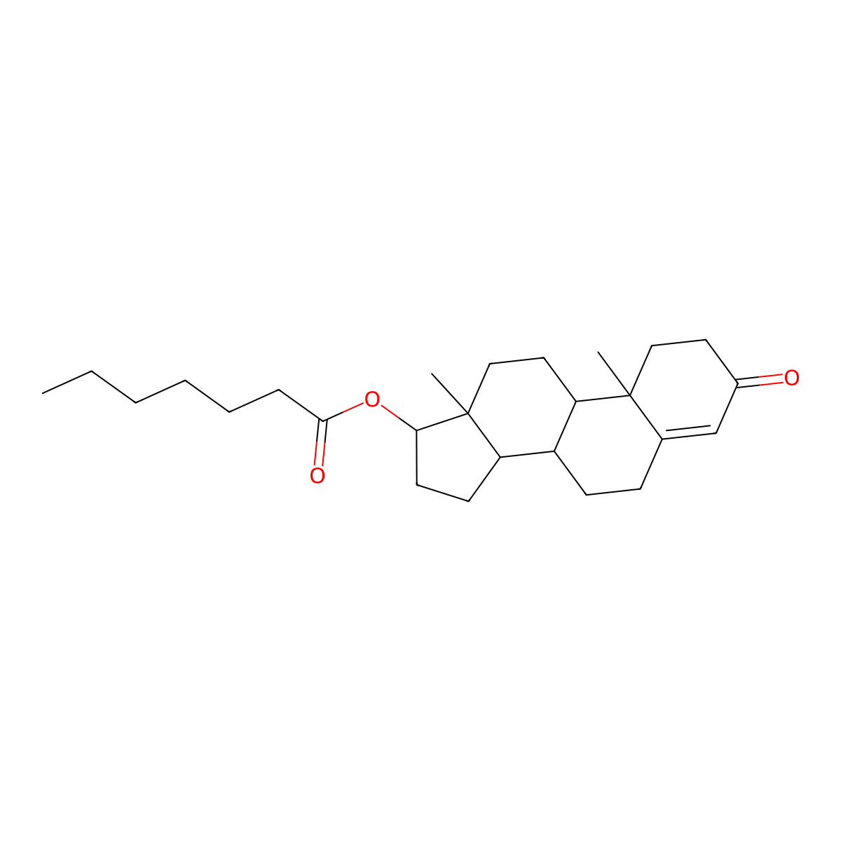 Testosterone Enanthate molecular structure, CAS 315-37-7