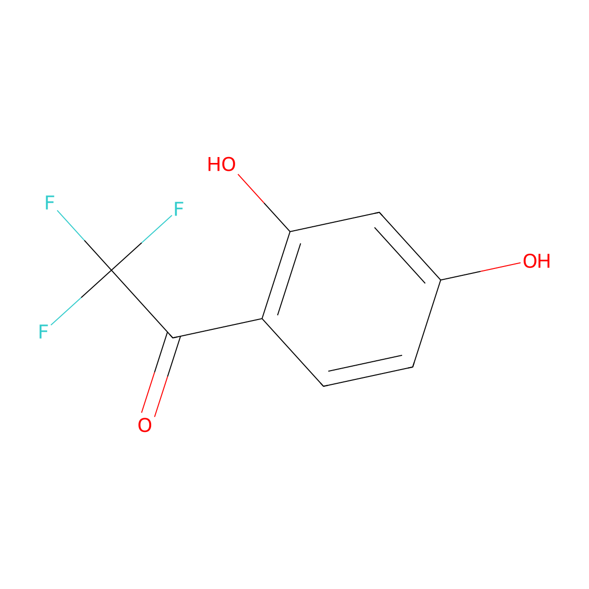 1-(2,4-Dihydroxyphenyl)-2,2,2-trifluoroethanone molecular structure, CAS 315-44-6
