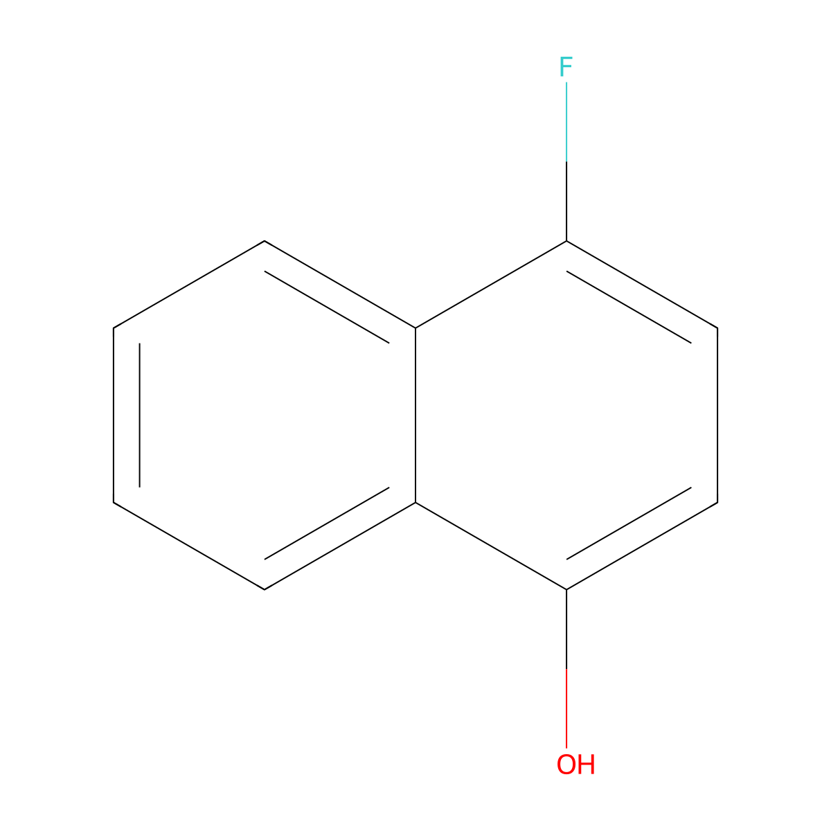 4-Fluoro-1-naphthol molecular structure, CAS 315-53-7