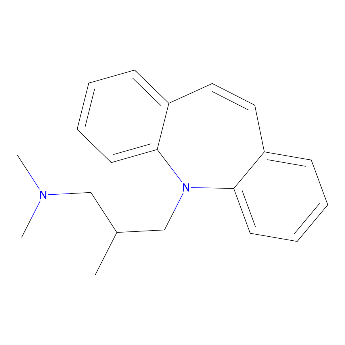 Dehydro trimipramine molecular structure, CAS 315-69-5