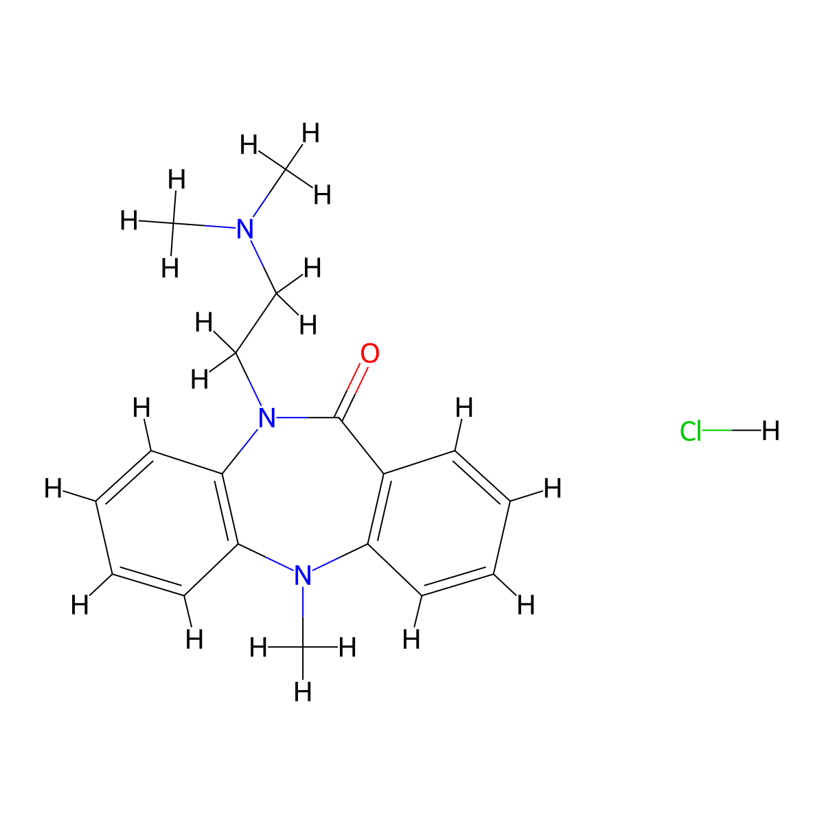 Dibenzepin Hydrochloride molecular structure, CAS 315-80-0